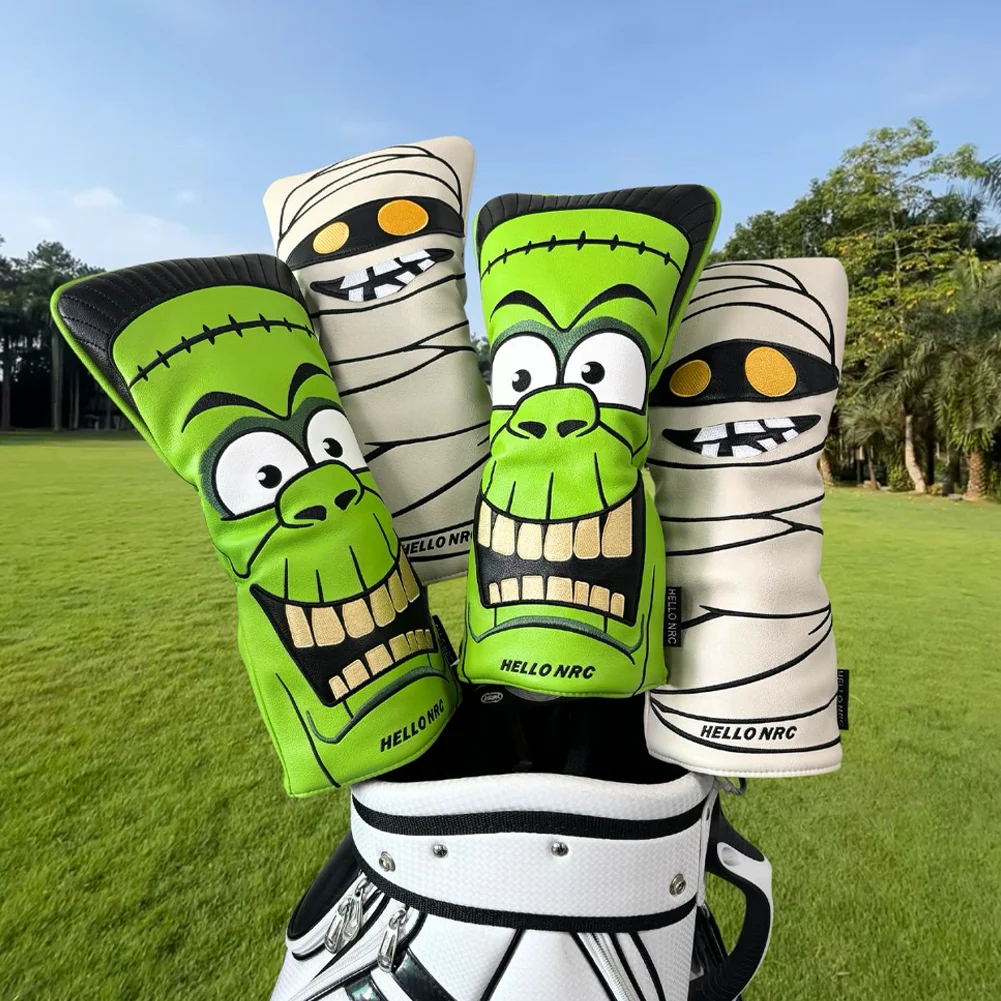 

Чехлы на голову для гольфа для водителя и леса — (стиль Frankenstein), чехол из искусственного материала премиум-класса, предназначенный для подходит для всех лесов и водителей.