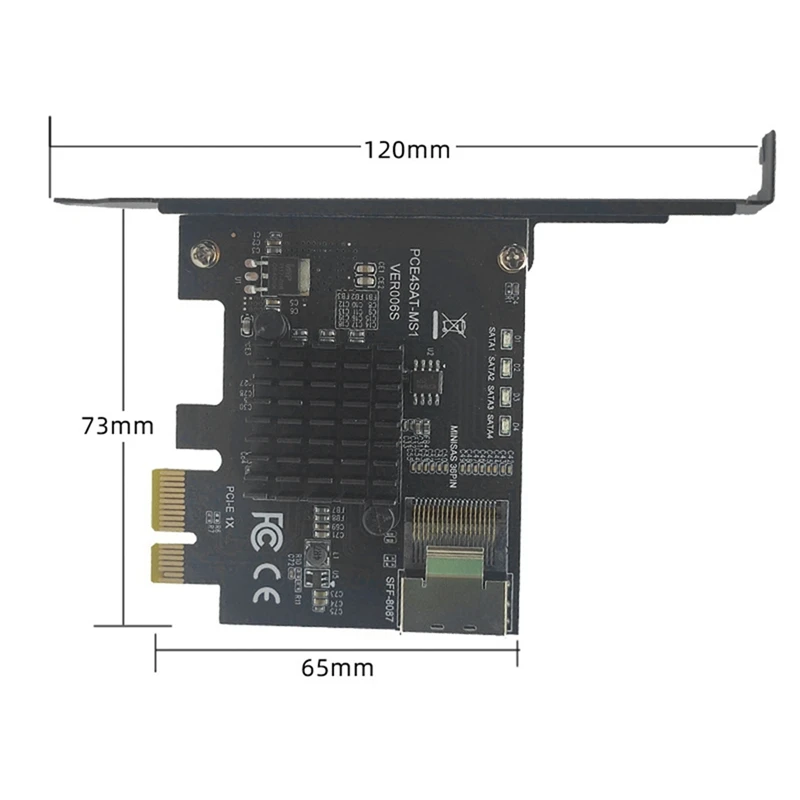 Pcie To SFF-8087 SATA3.0 Expansion Card Mini-SAS/SATA Hard Disk 9215 Adapter Card 36PIN Easy To Use