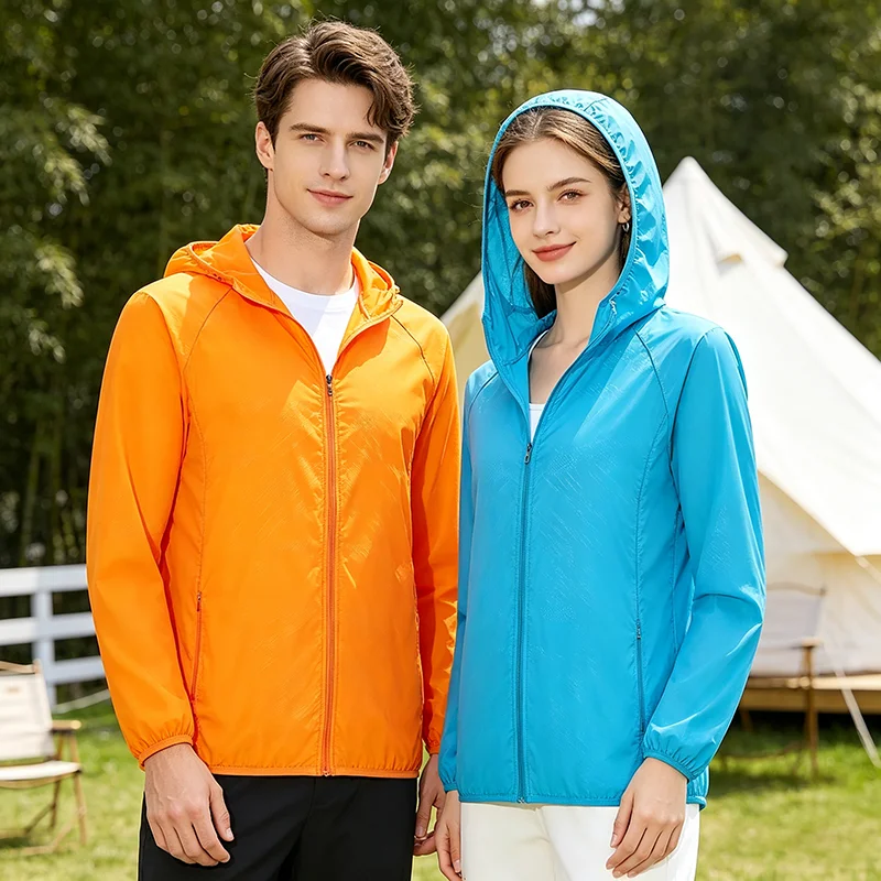 JNLN Men's Women's Waterproof Jacket Quick Dry Sun Protective Windbreaker Unisex Hiking Camping Climbing Outdoor Sports Raincoat image 6
