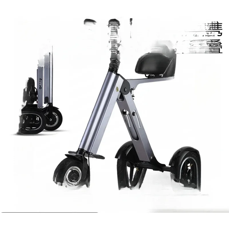 ES32 Electric Scooter 3 Wheels Foldable Trike Seat For Adults, Light Weight Mobility With Reverse Function And Key Switch