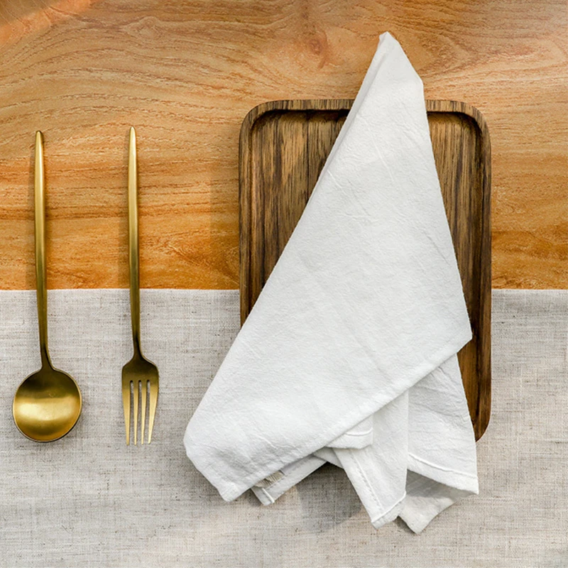 Imagem -02 - Preços de Atacado Guardanapos de Pano Lavável Algodão Pano de Prato Toalhas de Cozinha Jantar Decoração de Casamento Uso Diário 50 Peças