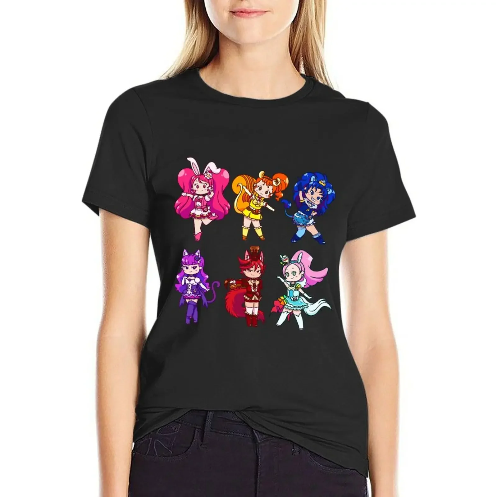 

KiraKira Precure A La Mode T-Shirt sports fans anime graphics t shirts for Women loose fit