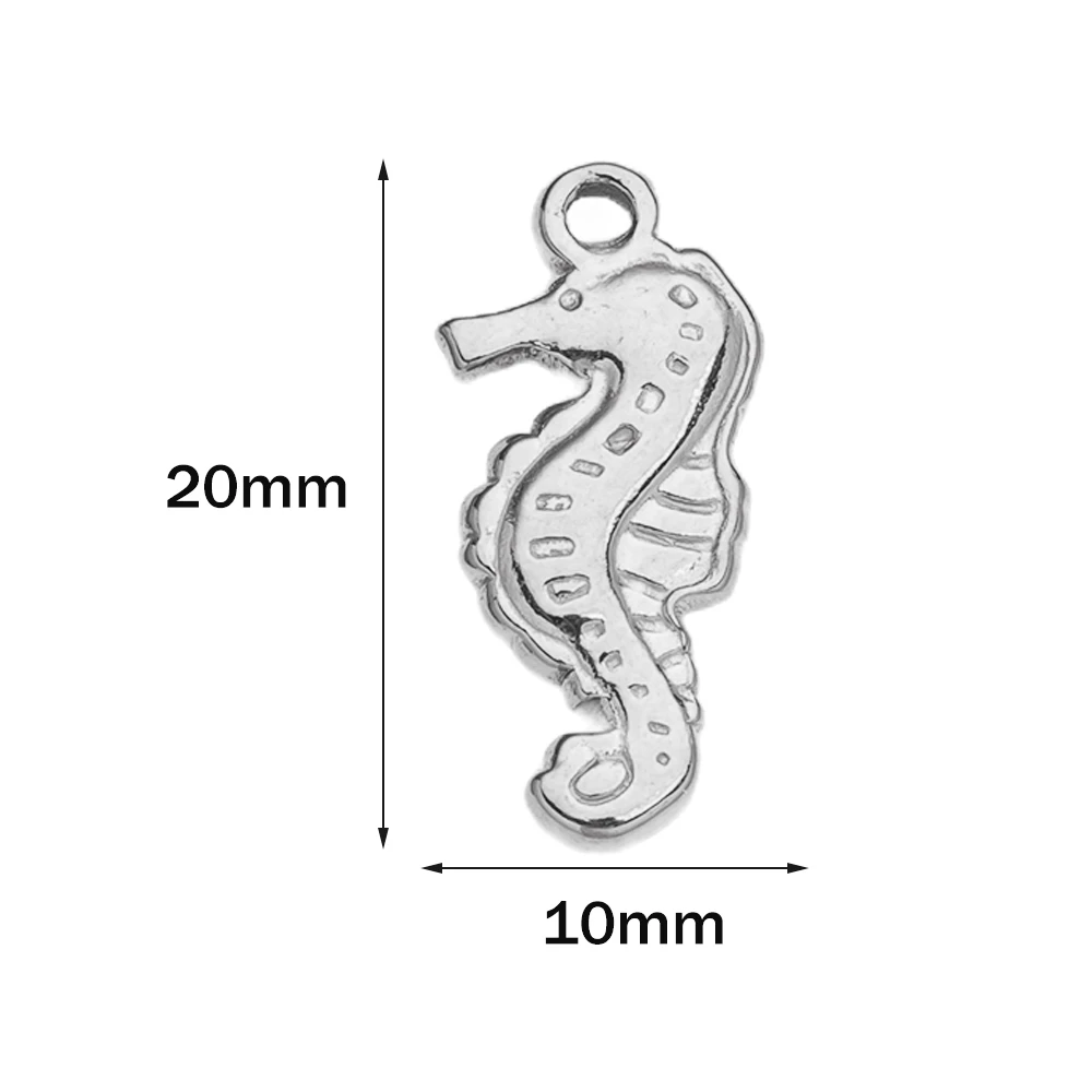 10 stuks roestvrijstalen zomerstrandbedels zeester schelp conch hangers voor DIY armband ketting oorbellen sieraden maken