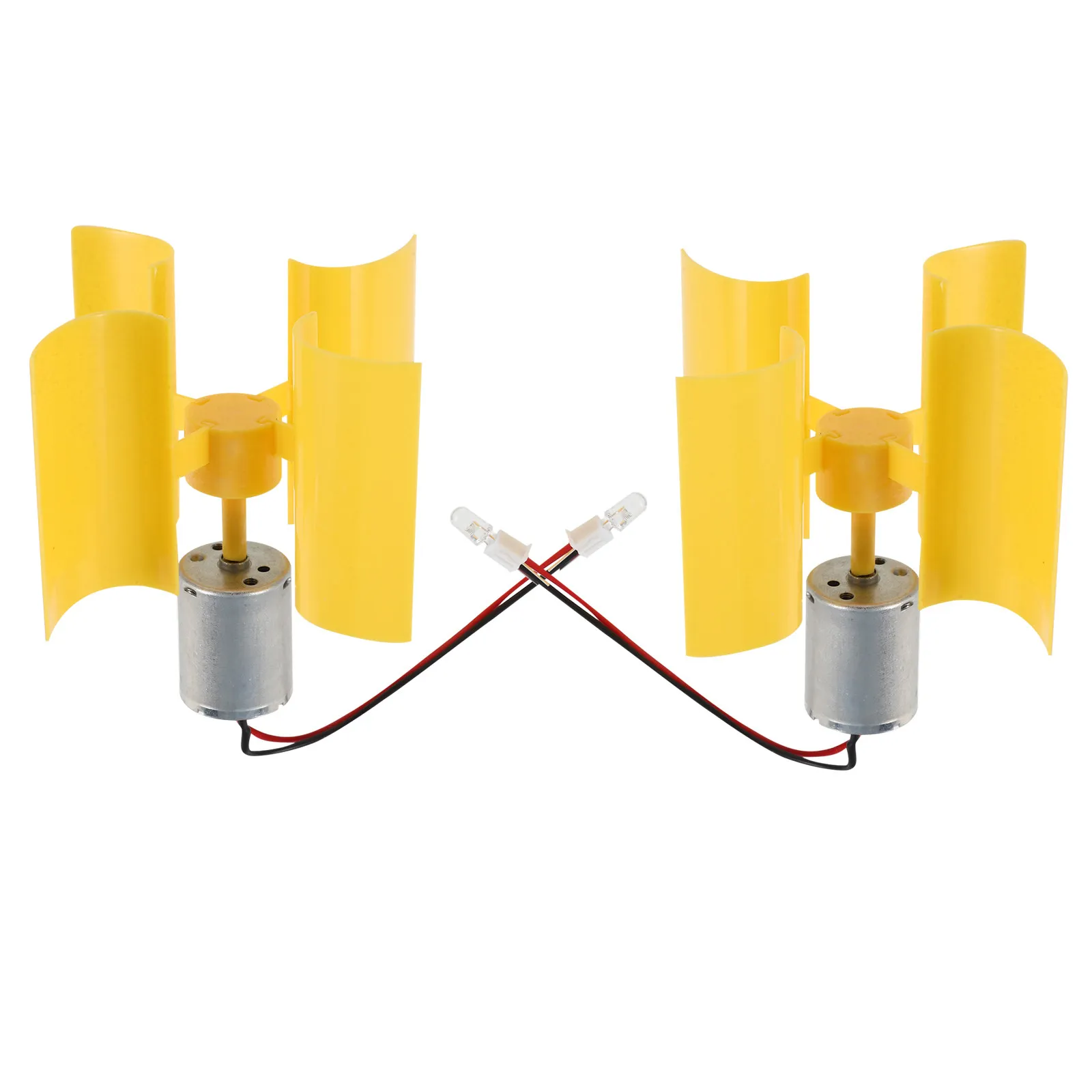 

2Pcs Small Wind Generator Miniature Vertical High-Efficiency Plastic Portable Wind Power Generator Outdoor Educational Science