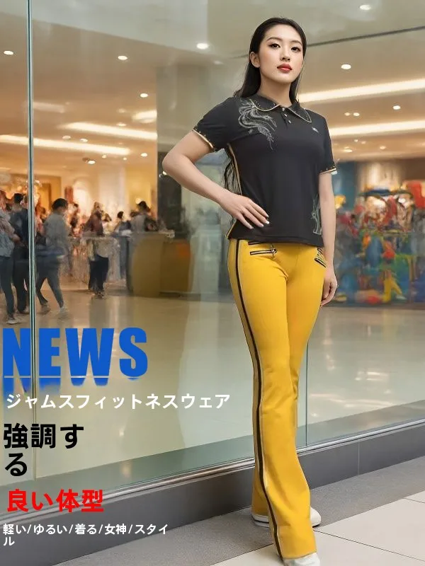pantalon-de-sport-a-sechage-rapide-couleur-rouge-jaunatre-coupe-decontractee-et-ample-long-taille-haute-ceinture-elastique-ideal-pour-l’ete-nouveau-modele-tendance