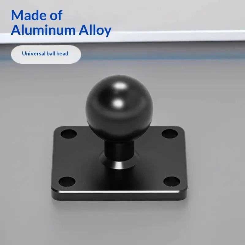 ∘25mm Ball Mount Base Adapter Anti-corrosion Aluminum Alloy Square Ball Plate for Boat  Bracket Fixing Use