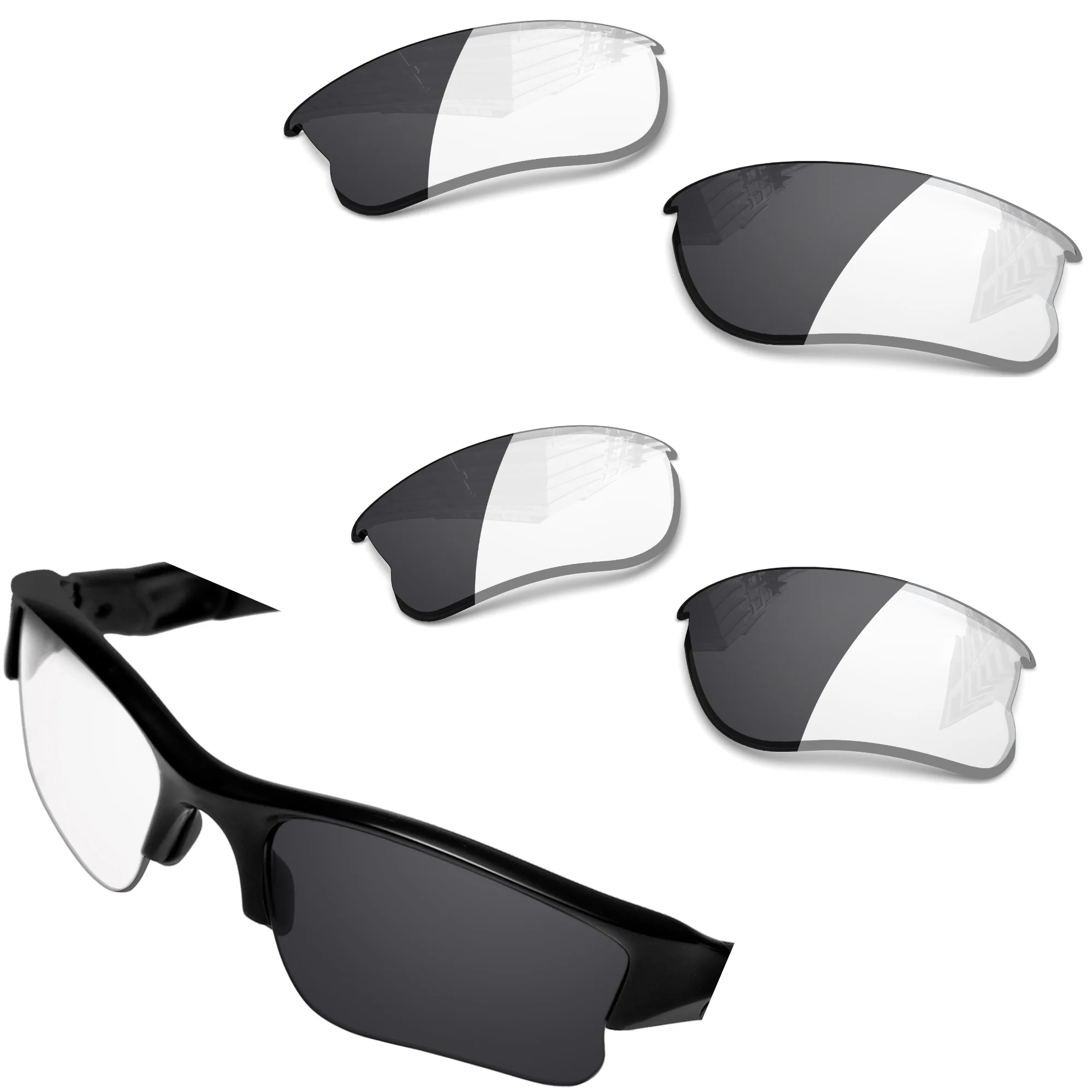 Nexpolarised Polarized Replacement Lenses for Oakley Flak Jacket XLJ OO9009 - 63mm Sunglasses - Multiple Color