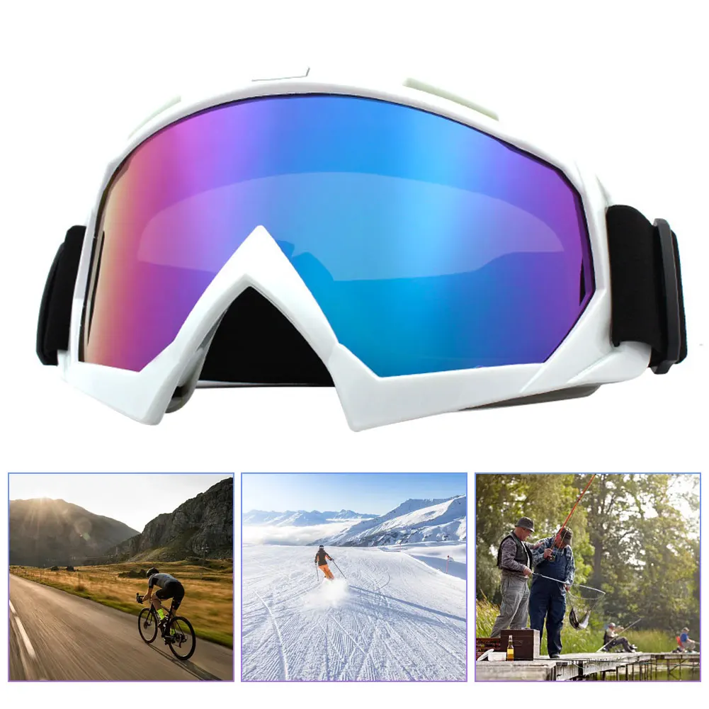 Motorcycle Glasses Windproof Snowboard Goggles Anti-Fog Cycling Sunglasses UV Protection for Winter Outdoor Sport