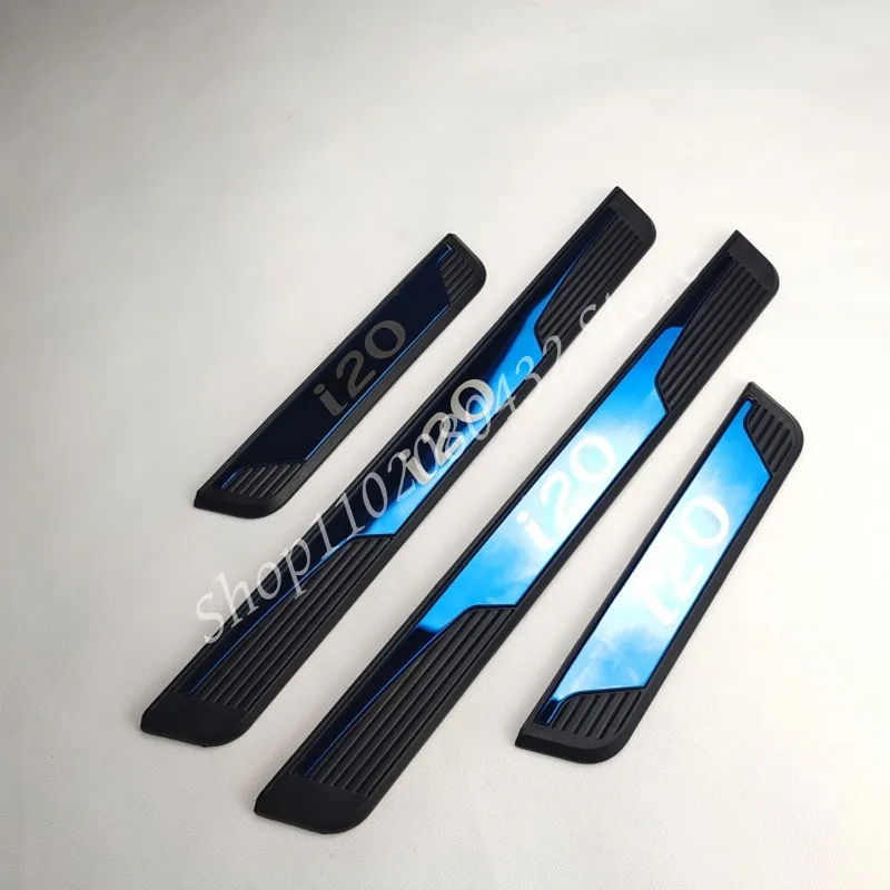 Sticker Accessories For Hyundai Elite I20 Door Sill Trim Car Protector Protection Scuff Plate Car Styling 2015 2017 2019 2020