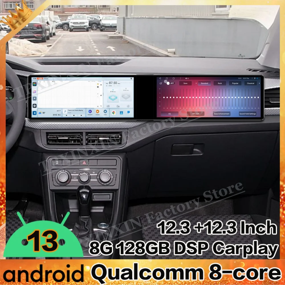 

Dual Screen Interaction Android 13 For Volkswagen Tacqua 2020~2023 Multimedia GPS Navigation Car Radio Stereo Receiver Head Unit