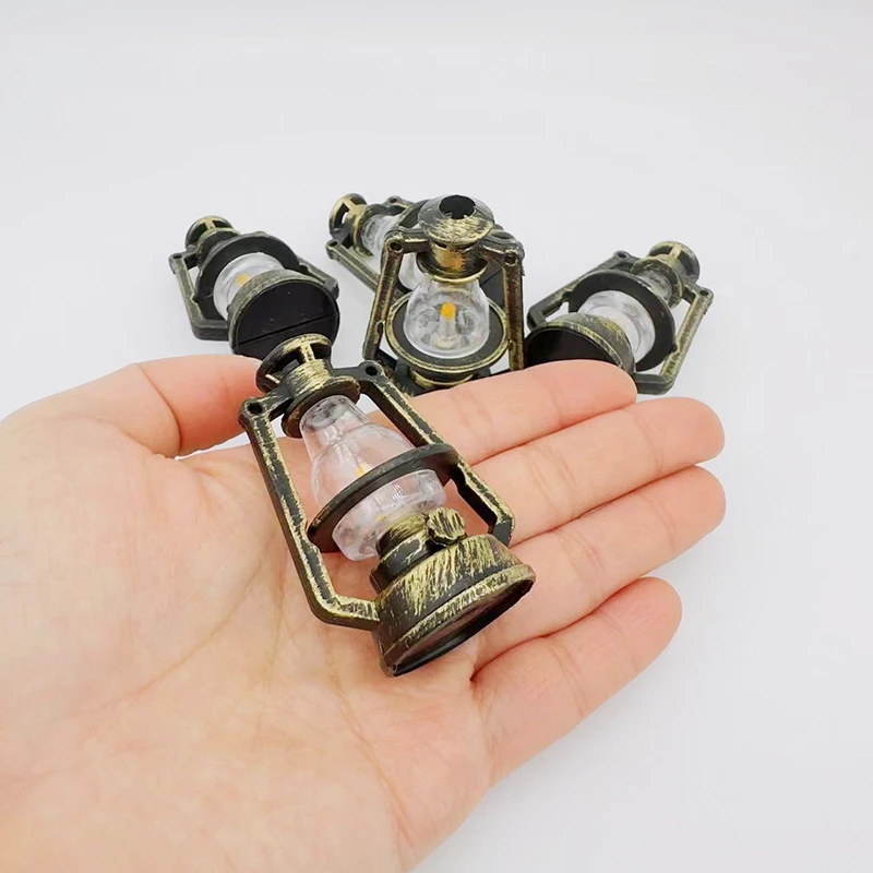 1:12 1:6 Scale Mini Kerosene Lantern Miniature Retro Oil Lamp Dollhouse Decor Accessories Scene Ornaments Pretend Play Toy