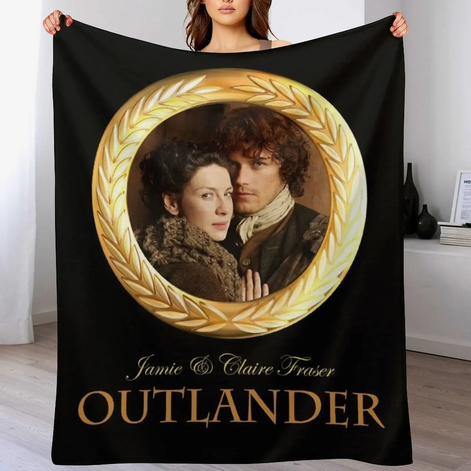 

Jamie & Claire Fraser Outlander Throw Blanket Bed linens Sofa Beach Softest Blankets