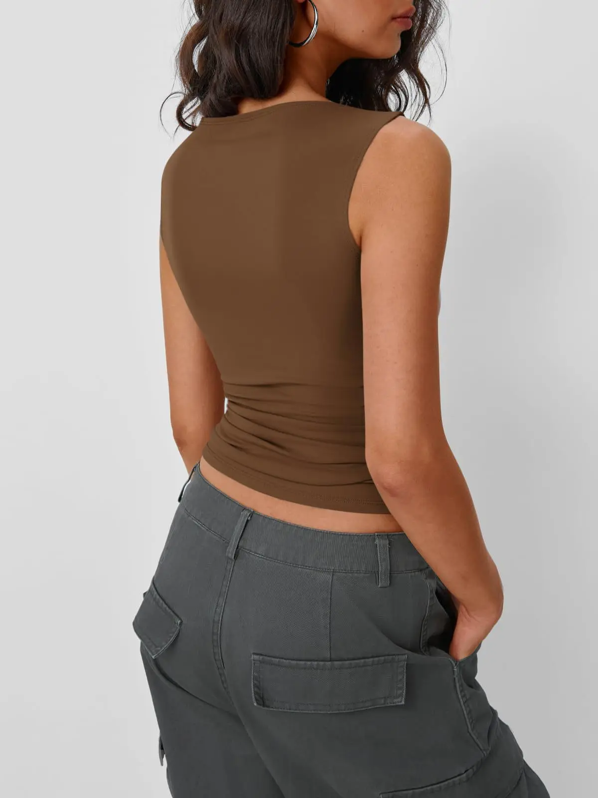 2026 Neues Ärmelloses Damen-Top Frühling/Sommer Mode Figurbetonte Cropped Pullover Y2K Elegante Damenmode – Detail 11