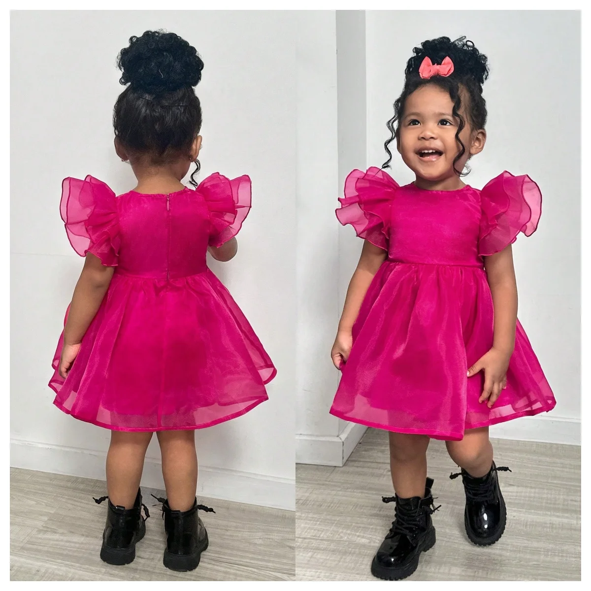 customized-simple-ruffled-flying-sleeve-flower-girl-dress-mesh-elegant-a-line-short-princess-dress-2026-girls-birthday-party-dre