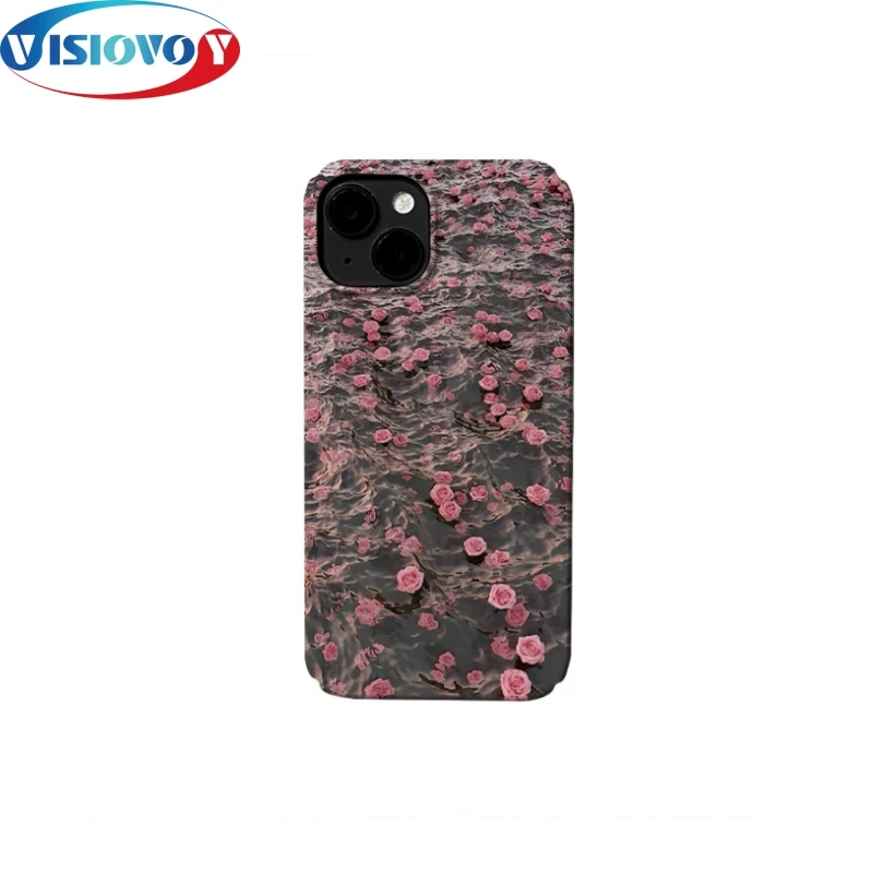 Sparkling Pink Rose Blossom Phone Case For Iphone 15 14 13 Pro Max Aestheticism Sweet Fashion For Phone Covers Back Cases Fundas