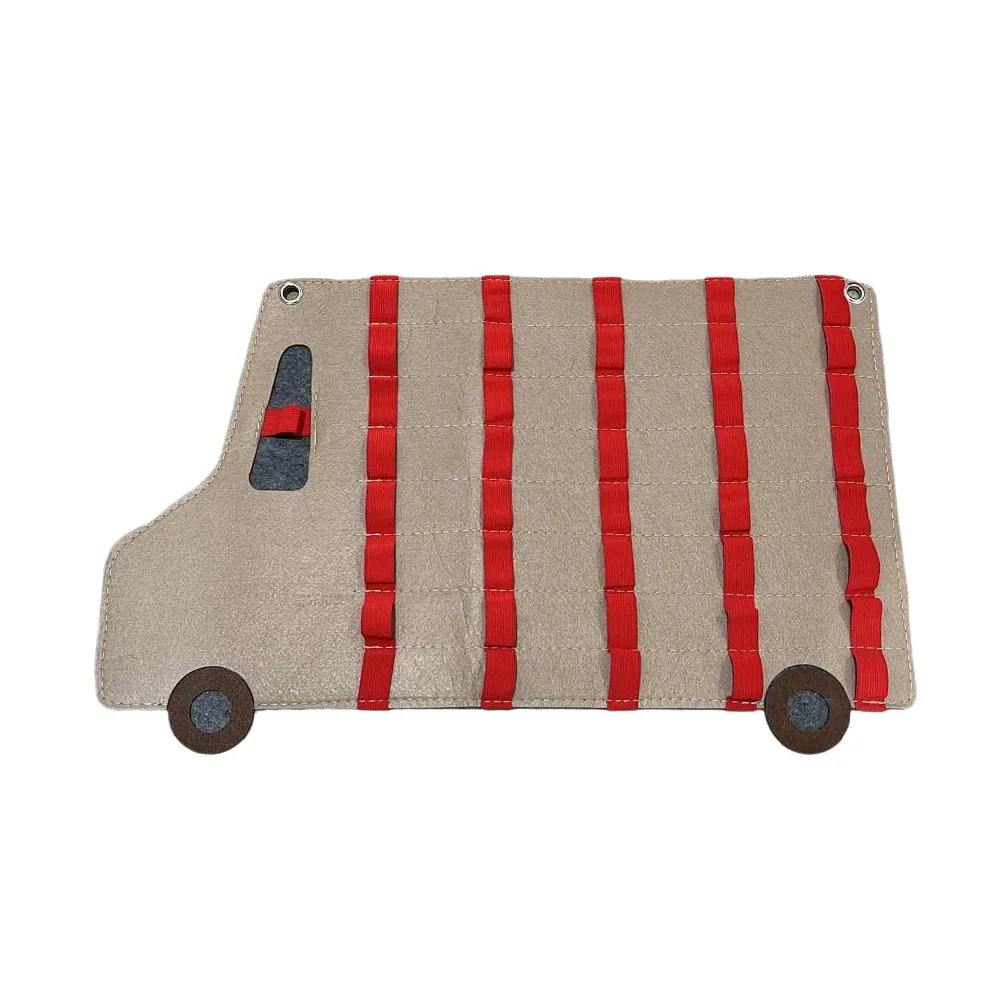 Large Capacity Scale Cars Storage Bag Decorative Felt Car Display Rack with Display Pockets Space Saving