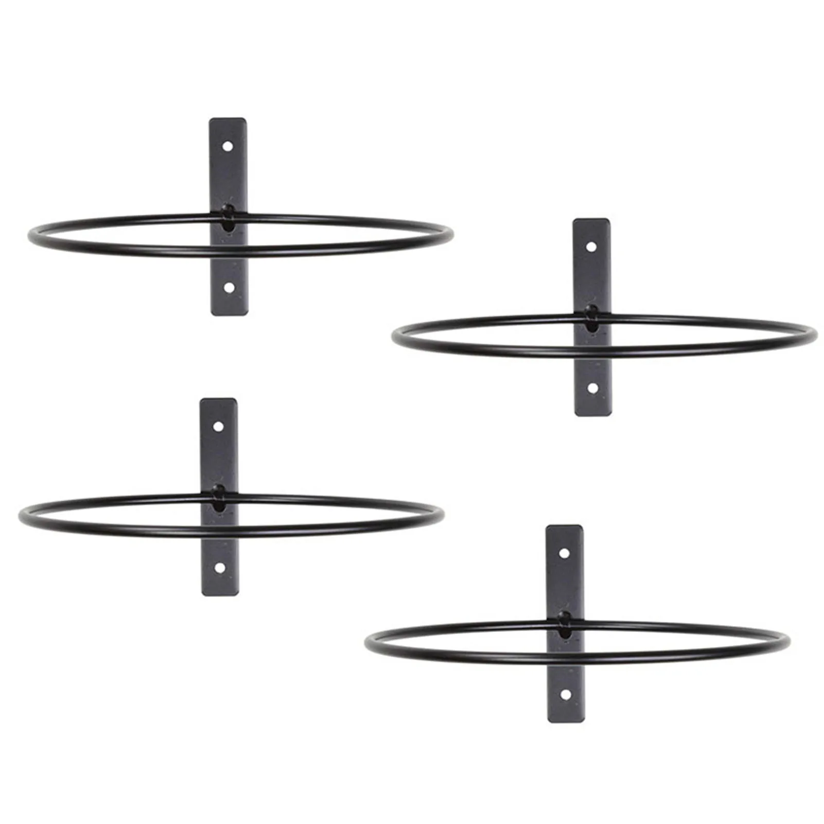 4pieces Wall Mounted Plant Hanger Set With 8 Inch Metal Flower Pot Holder Rings Pack Of 4