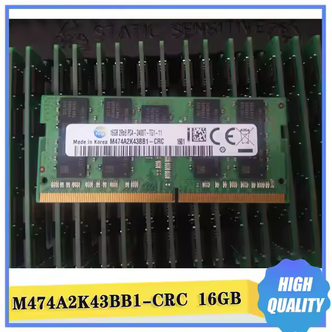 1 Pcs 16G M474A2K43BB1-CRC Notebook Memory 16GB 2Rx8 DDR4 2400 ECC SO-DIMM For Samsung