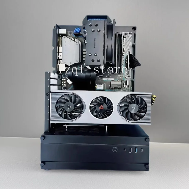 Open chassis 240/360 water-cooled air-cooled rack ATX/MATX graphics card vertical desktop host small chassis