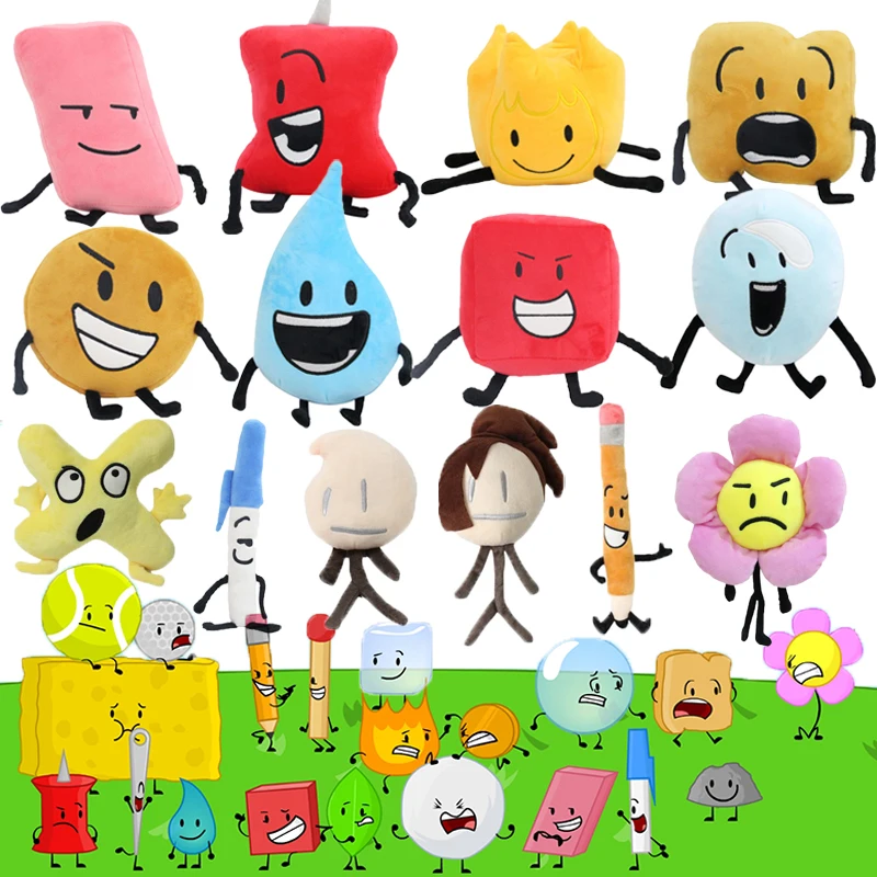 アニメ夢の島のための戦いぬいぐるみ BFDI ぬいぐるみ人形葉火の花水滴数字ぬいぐるみフィギュア子供 Peluche ギフト