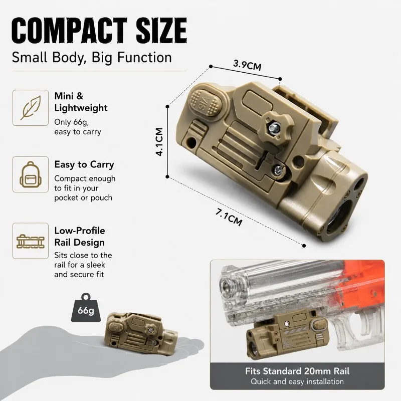 SBAL PL Combo Laser Flashlight Red Dot LED Torch Fit 20mm Rail Airsoft Outdoor Game Toy Accessories view 4