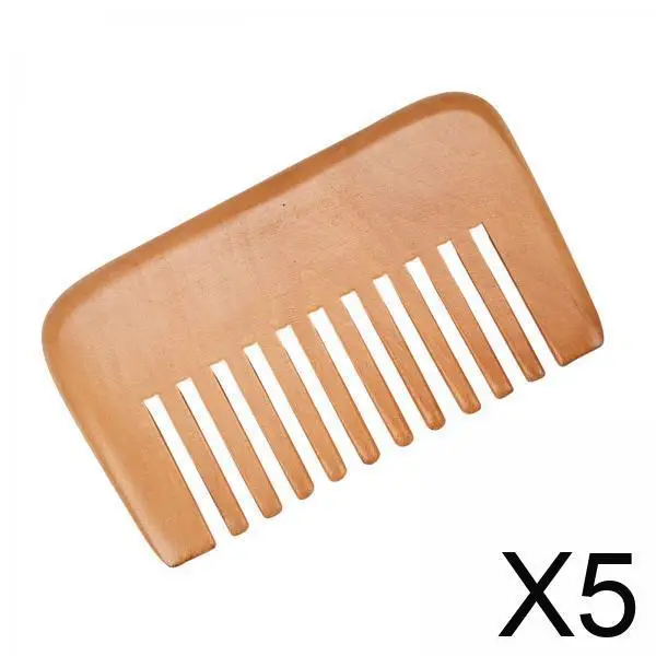 

5x Wide Tooth Wooden Comb, Wooden Detangler for Wet Or Dry Hair, Prevents Static,