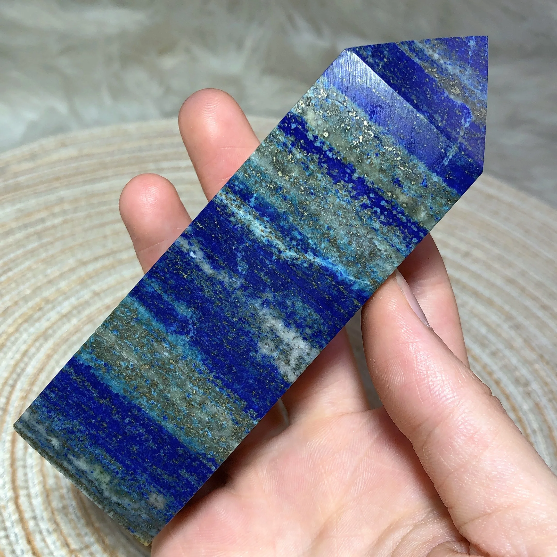 

Natural Crystals Lapis Lazuli Tower Obelisk Polished High Quality Ore Mineral Home Decorations Ornament Room Decor Gifts