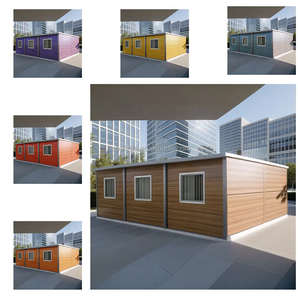 Prefab House Kit 20x40ft Steel Frame Portable Cabin, Easy Assembly Mobile Shelter for Construction Site/Emergency/Camping, Inclu