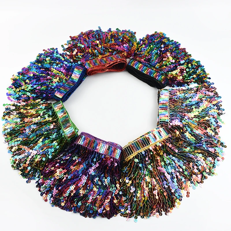 5/10Yards Sequin Fringe Tassel - огляд і ціна Fringe Ribbon Sewing