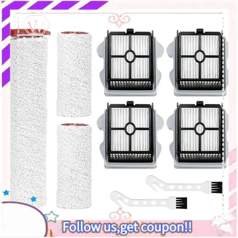 

Набор сменных щеточных роликов и HEPA-фильтров A50F для беспроводного смарт-пылесоса Roborock Dyad Pro/Dyad Pro Combo для сухой и влажной уборки