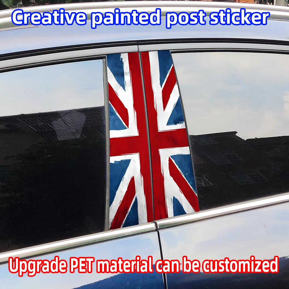 The Union Jack Flag Car Stickers For MINI Auto B Pillar Waterproof Sunscreen Decor Cover Scratches Car Door Pillar Vinyl Decals 5