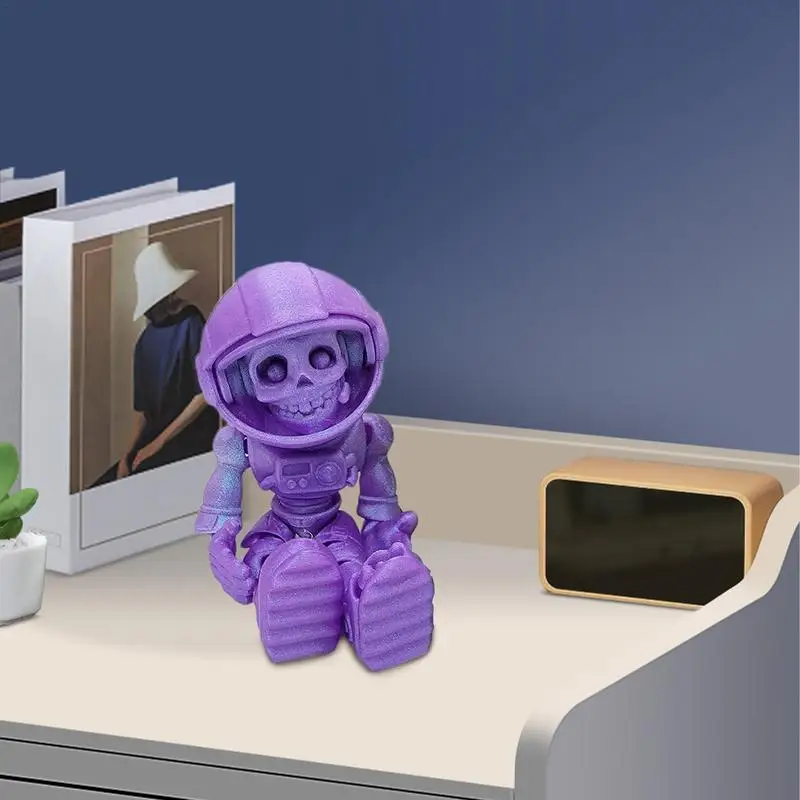 

Articulated 3D Printed Skeleton Astronaut 3D Printed Astronaut Statue Room With Skull Design Astronaut Model Simulation Desktop