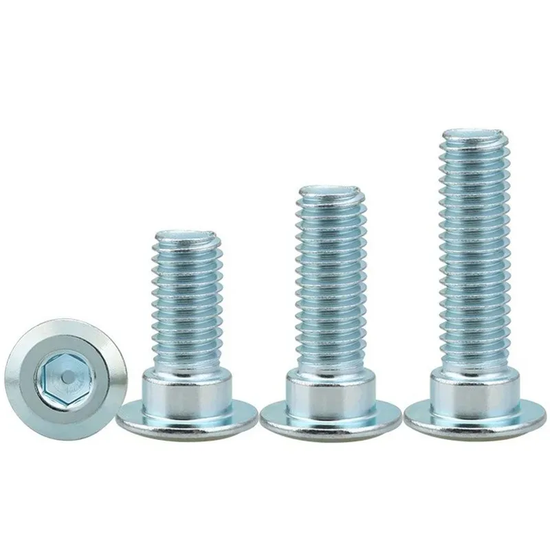 5/10Pcs Hexagon Socket Bolt Screws Set Round Hex Socket Button Head Allen Bolt Screw M8 Machine Threaded Screws