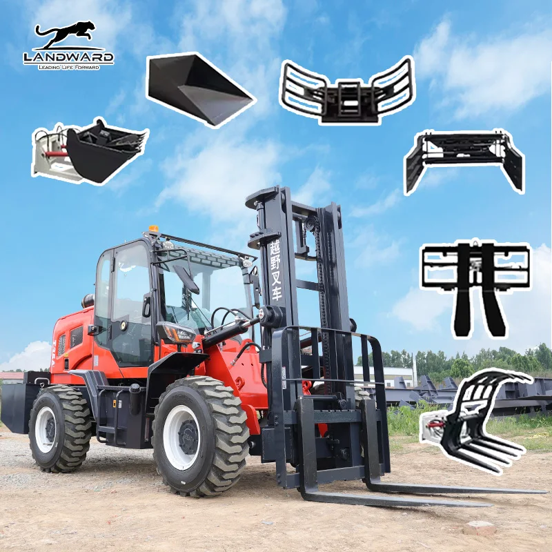 Forklift Supplier Customized 2 Ton Loading And Unloading Lifting And Handling Off-Road Forklift Hydraulic All-Terrain Forklift