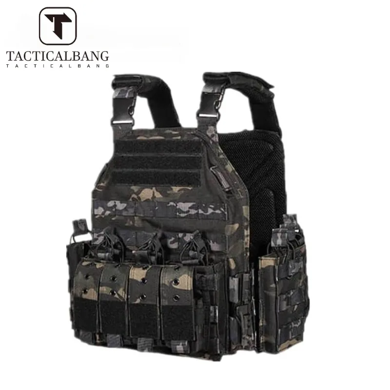 Tacticalbang Outdoor Tactical Vest Hunting Armor Vest 1000D Nylon for Hunting Airsoft Adjustable Outdoor Training Vest