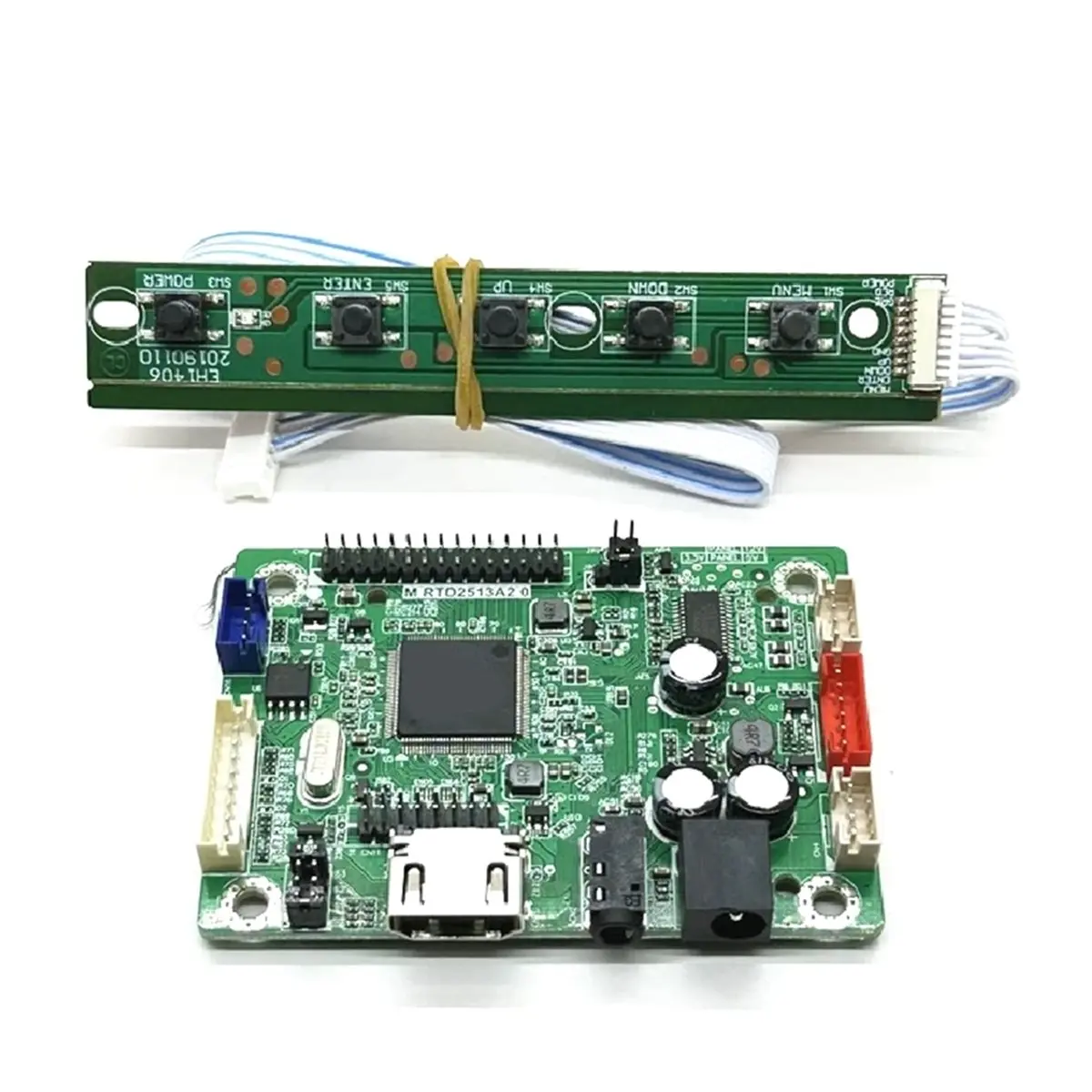 N86R RTD2513 Mini LCD Driver Board -Compatible to LVDS Controller Board 1366x768 Audio with Button Board