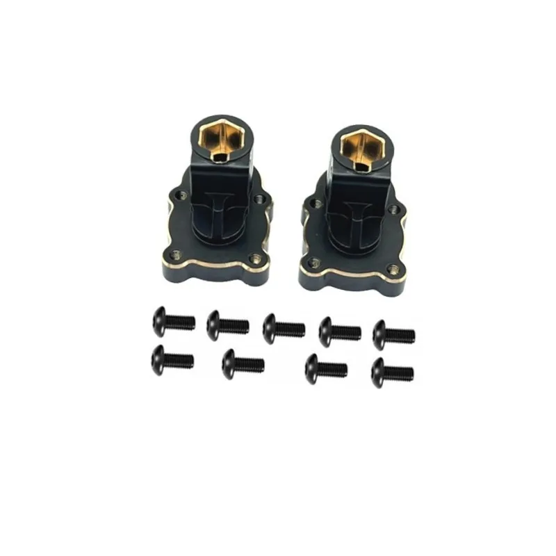 Suitable for MJX 1/18 H18P RC Car Use, Brass Electrophoretic Edge Technology Rear Wheel Cup Upgrade Accessory