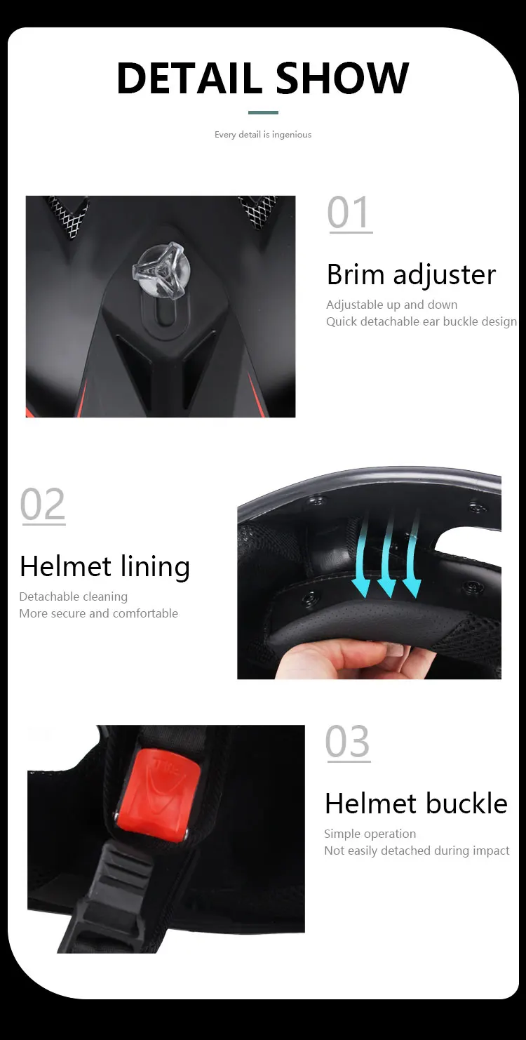 Unique Helmets Motocross DOT Adult Female Men off-road Helmets