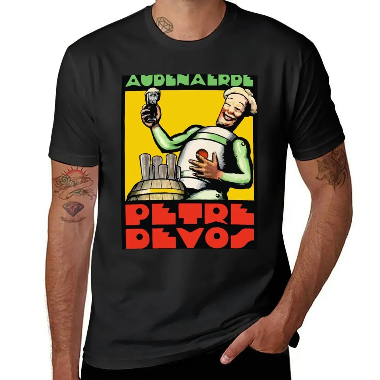 

1930s Audenaerde Petre-Devos Belgian Beer advert retro style T-Shirt sports fans hippie clothes plus sizes tshirts for men