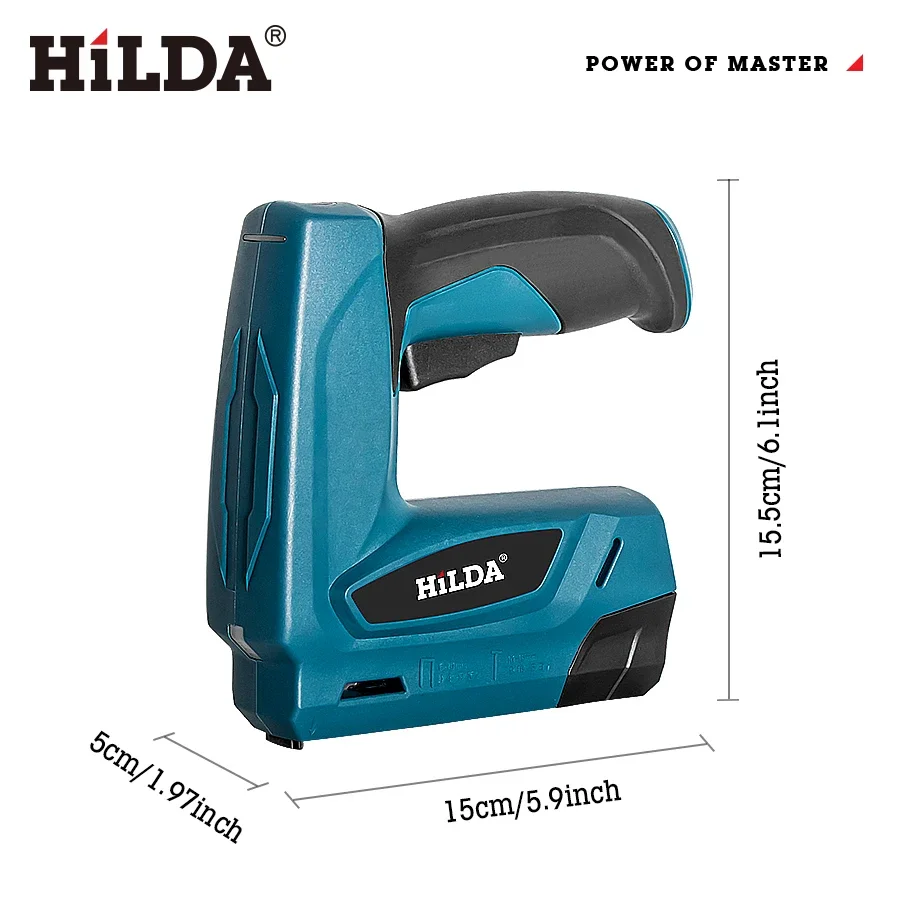 HILDA Electric Nail Gun Home Use Industrial Grade Cordless Nail Gun Suitable for a Wide Range of Applications Portable and easy