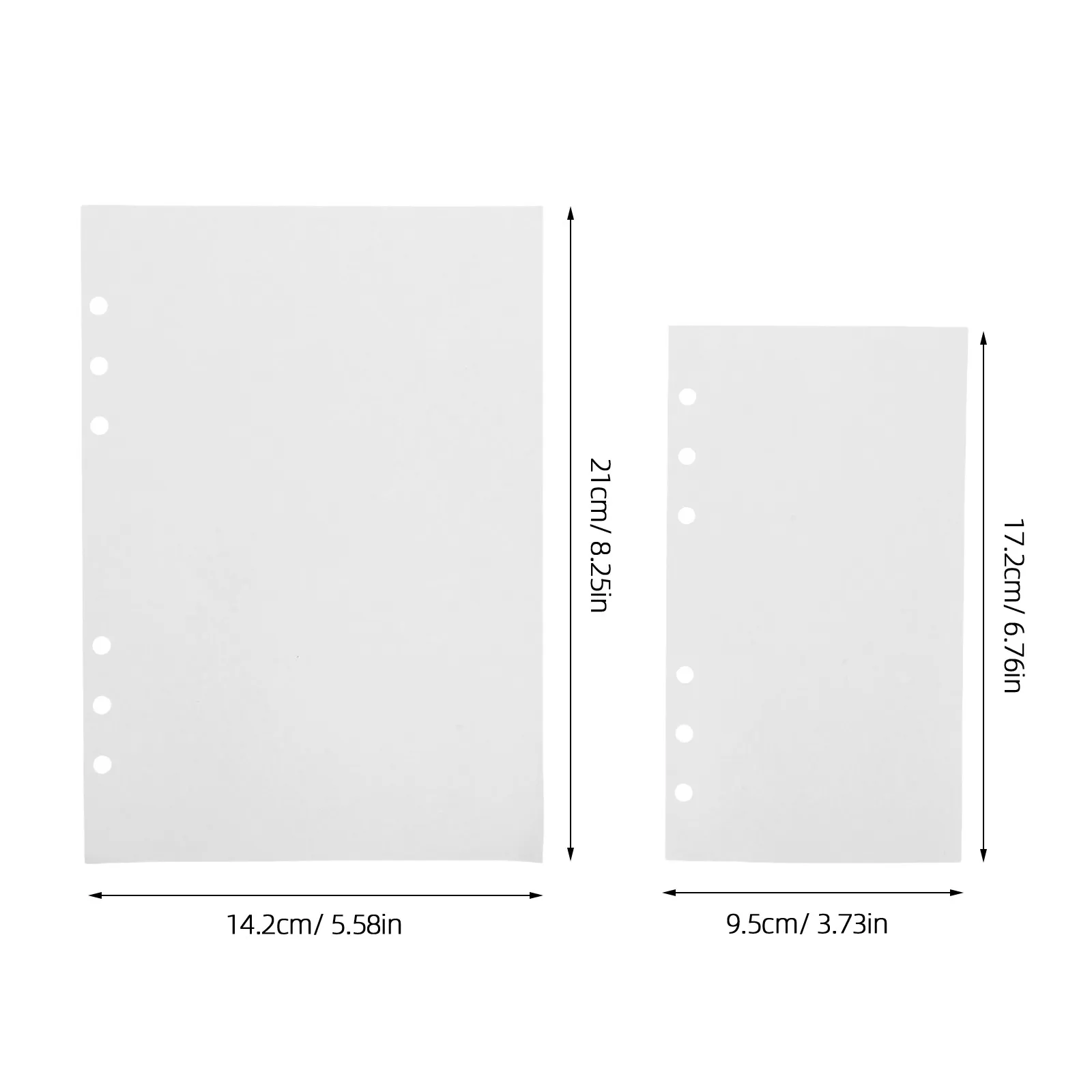 80Pcs A6 Reusable Sticker Binder Refills Double Sided Release Paper Sheets Sticker Organizer Album for Planner Scrapbooking