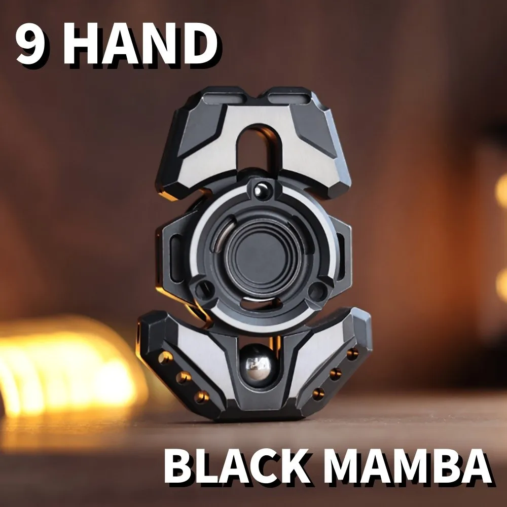 9 mãos edc black mamba duas lâminas fidget spinner titânio ansiedade alívio gadgets brinquedos para adultos fidget spinners