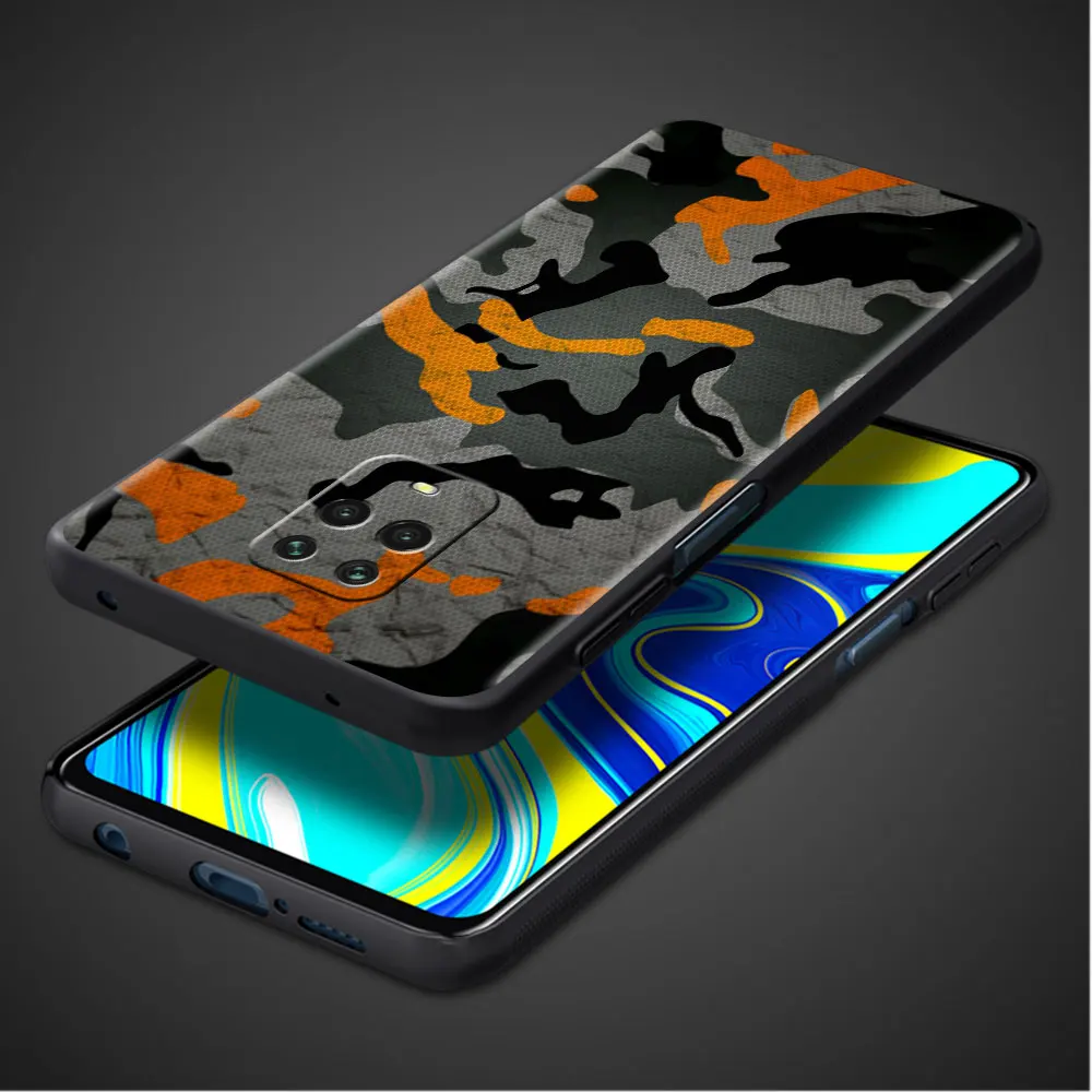 Military Camouflage Green Black Soft Case For Xiaomi Redmi Note 12 11 10 9 8 Pro 9s 8T 11 5G K40 10C 9A 13 9C phone Cover Coque