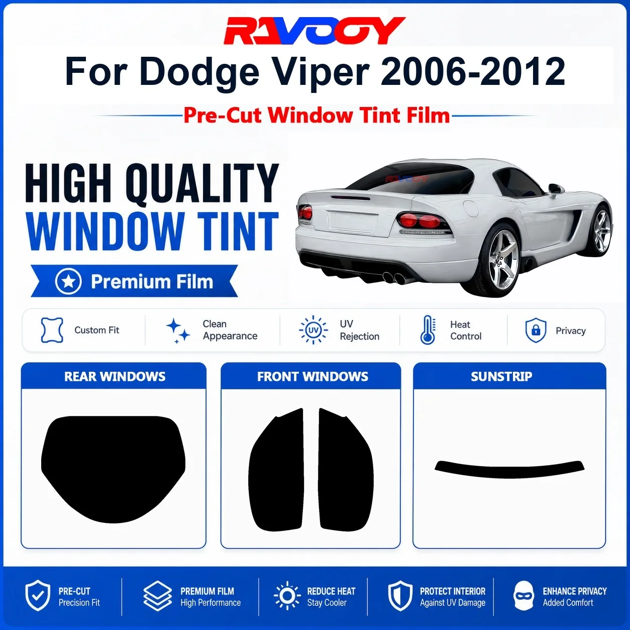 pelicula-de-privacidade-com-protecao-uv-e-rejeicao-de-calor-para-janelas-dianteiras-e-traseiras-do-dodge-viper-2006-2012-pre-cortada-premium
