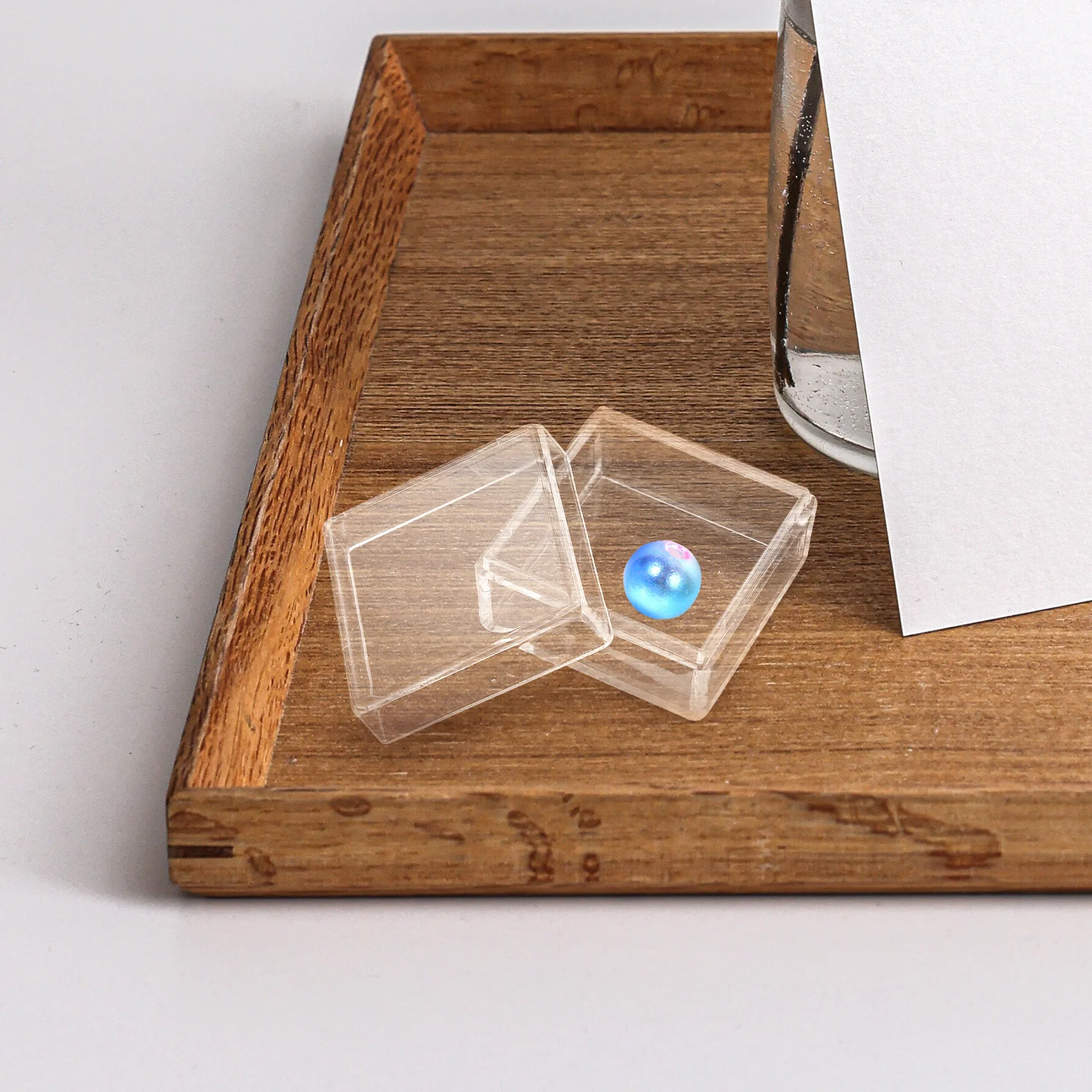 

10Pcs Clear Organizer Box Specimen Display Case Elegant Transparent Storage Box Mini Size for Home Office Use Storage Case