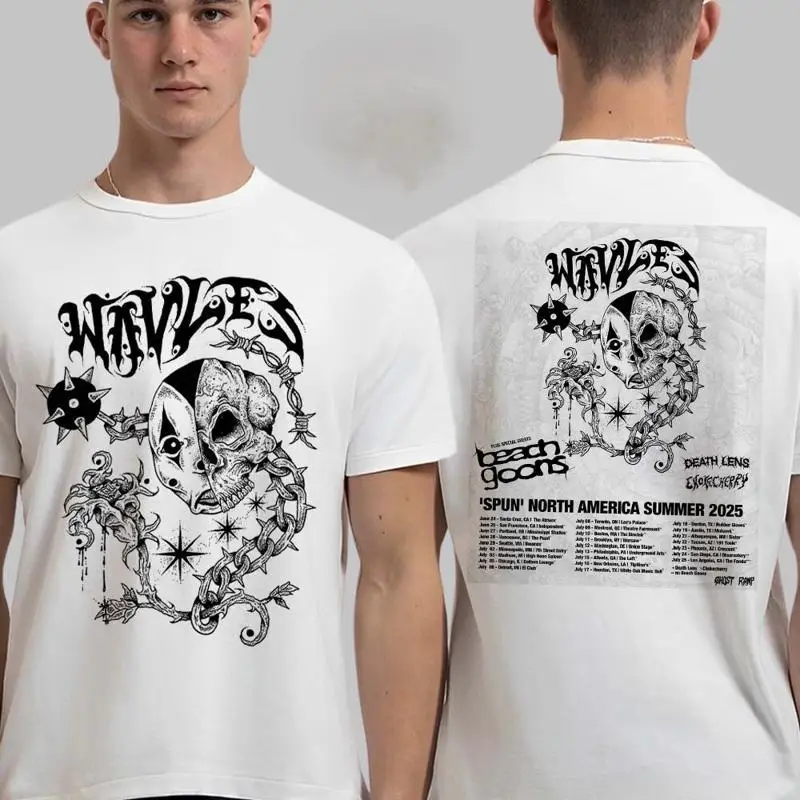Wavves Spun North America Summer 2025 Tour Fan S Two Sides T Shirt