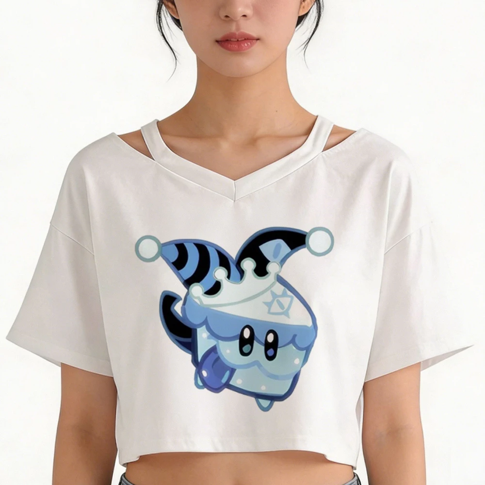 Shadow Milk Cookie crop top women baddie anime harajuku manga vintage t-shirt vintage kawaii funny