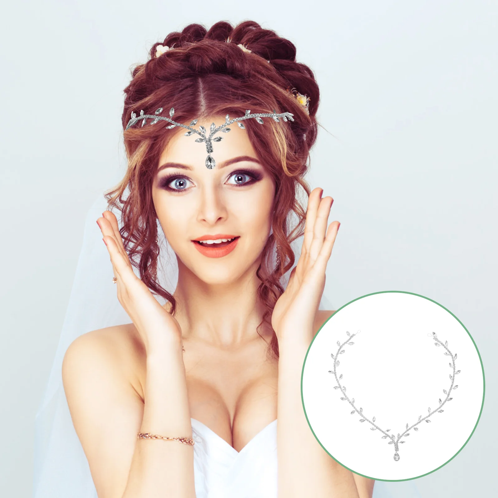 

Bridal Headwear Women Jewelry Hair Accessories Wedding Chain Festival Zinc Alloy for Bride Headpieces