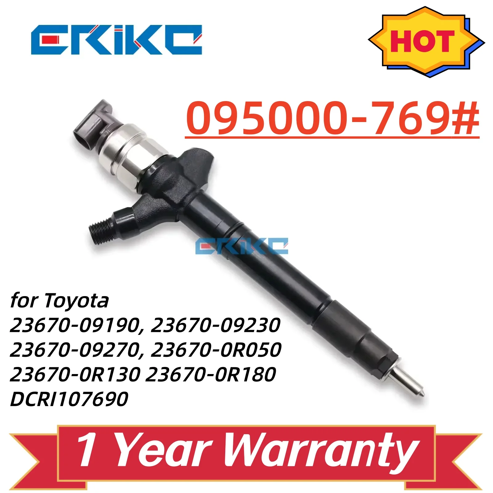 حاقن قضيبي مشترك 095000-7690 095000-7691 حاقن موزع مضخة الوقود لتويوتا أفينسيس 23670 0R130 23670 0R180 #1