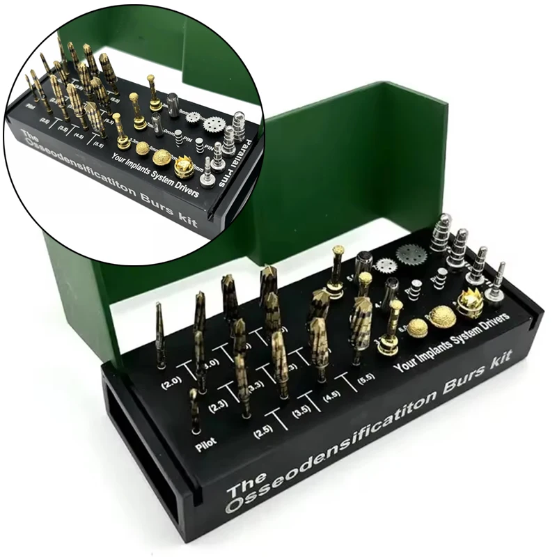 

29Pcs Dental Implant Drill Kit Osseodensification Burs Set for Ridge Expansion Bone Cutting Tools Alveolotomy Surgery Equipment